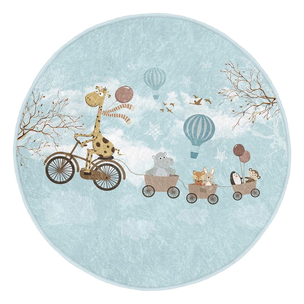 Svetlomodrý detský koberec ø 80 cm Comfort – Mila Home