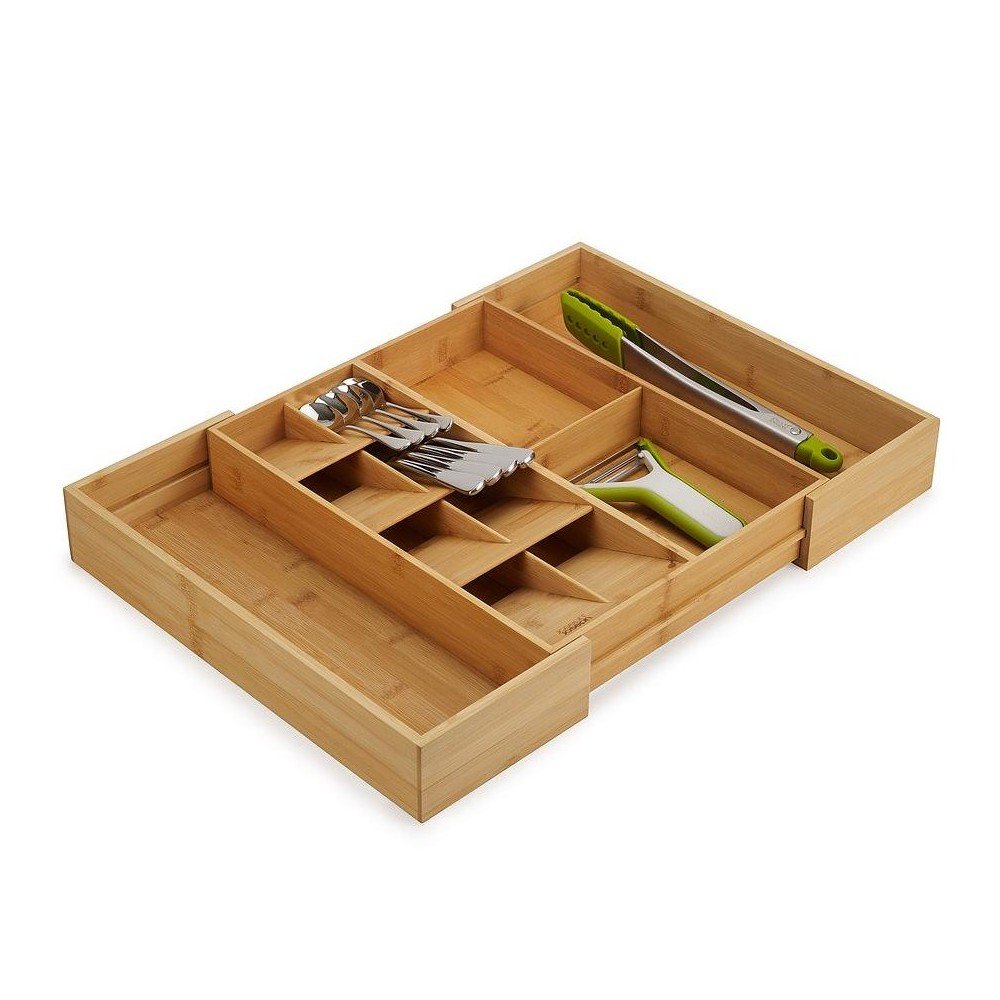 Nastaviteľný bambusový príborník do zásuvky v prírodnej farbe 32 x 40 cm DrawerStore Bamboo – Joseph Joseph