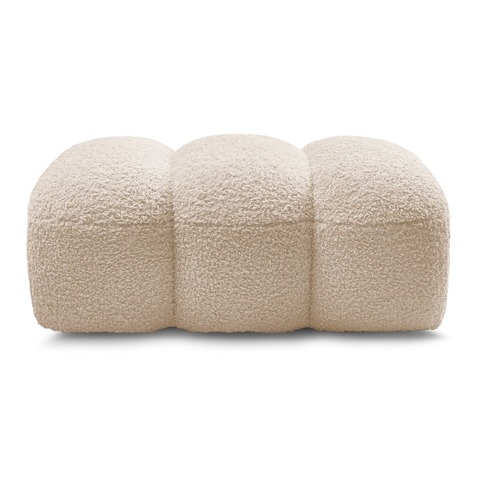 Béžová podnožka z textílie buklé Hippolyte – Bobochic Paris