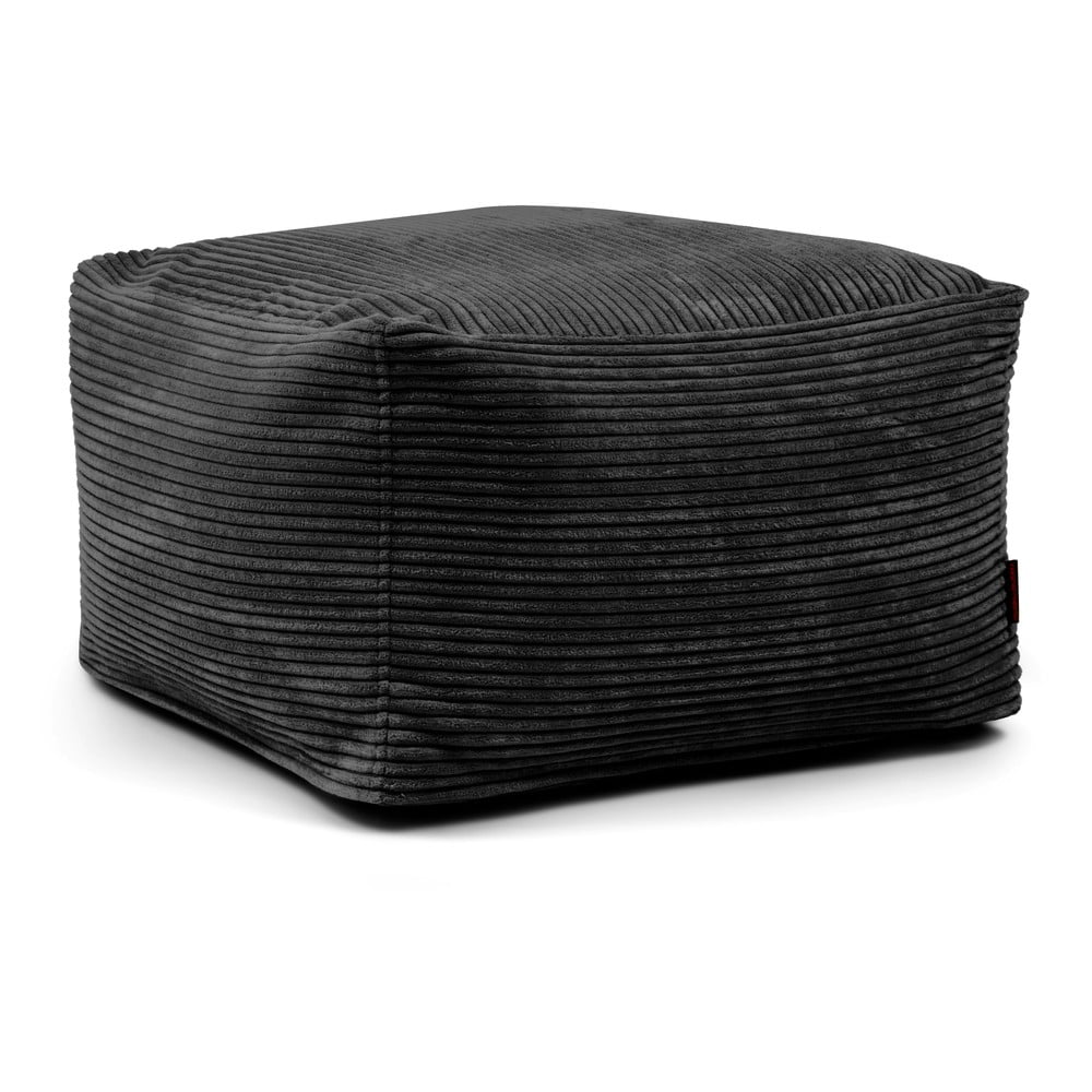 Čierny menčestrový sedací vak Softbox MooG – SLOWDOWN