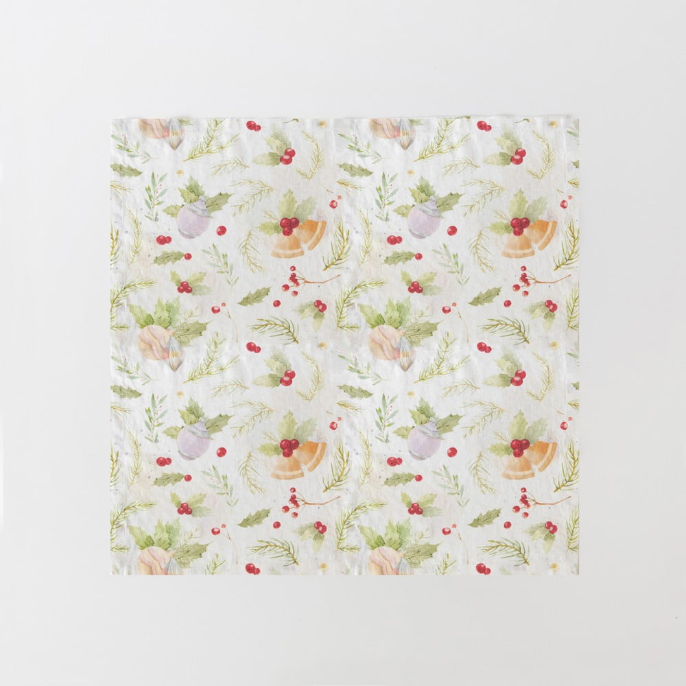 Súprava 2 vianočných ľanových obrúskov Linen Tales Merry