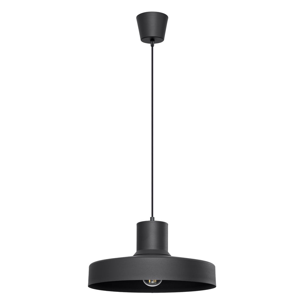 Čierne závesné svietidlo ø 35 cm Vito – Sollux