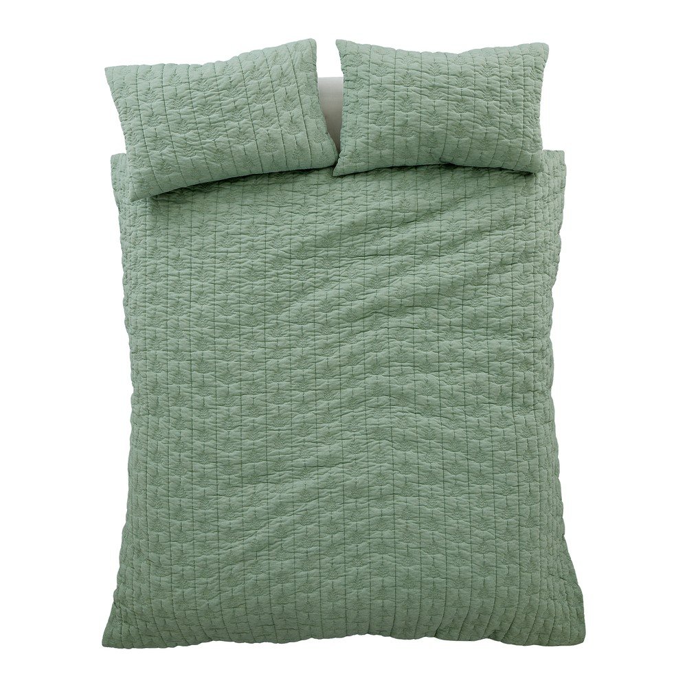 Zelené 3-dielne obliečky na dvojlôžko 200x200 cm Tamba Leaf – Pineapple Elephant