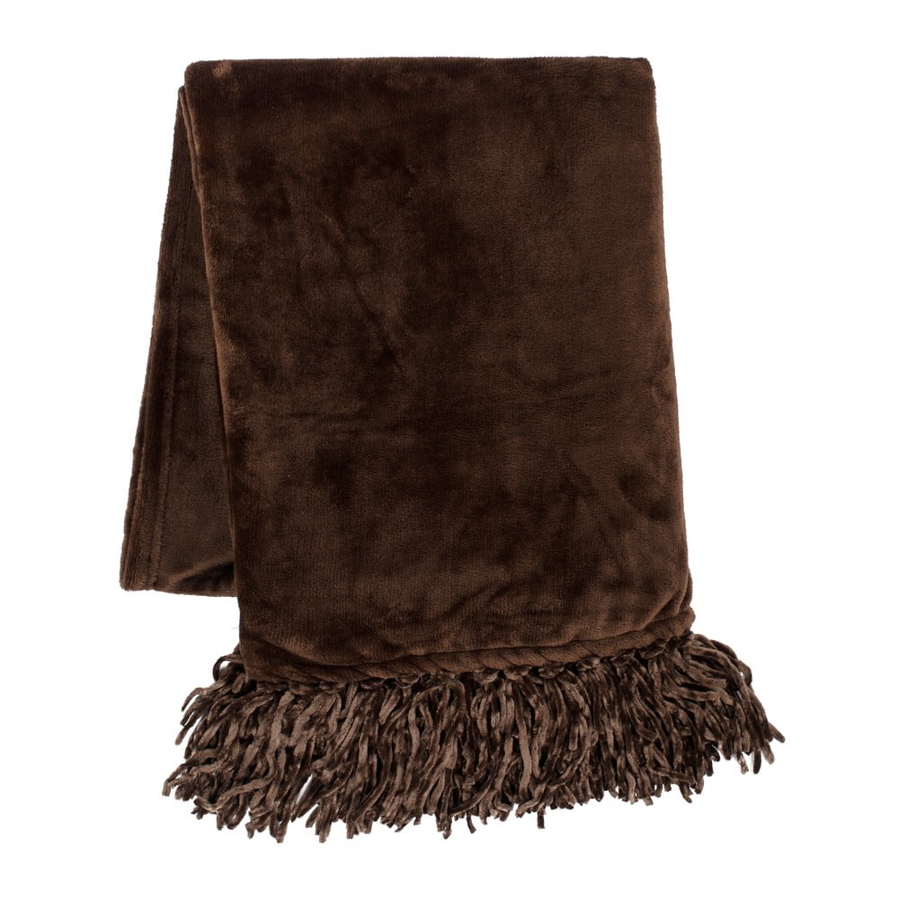 Tmavohnedý pléd Tiseco Home Studio Flanelo