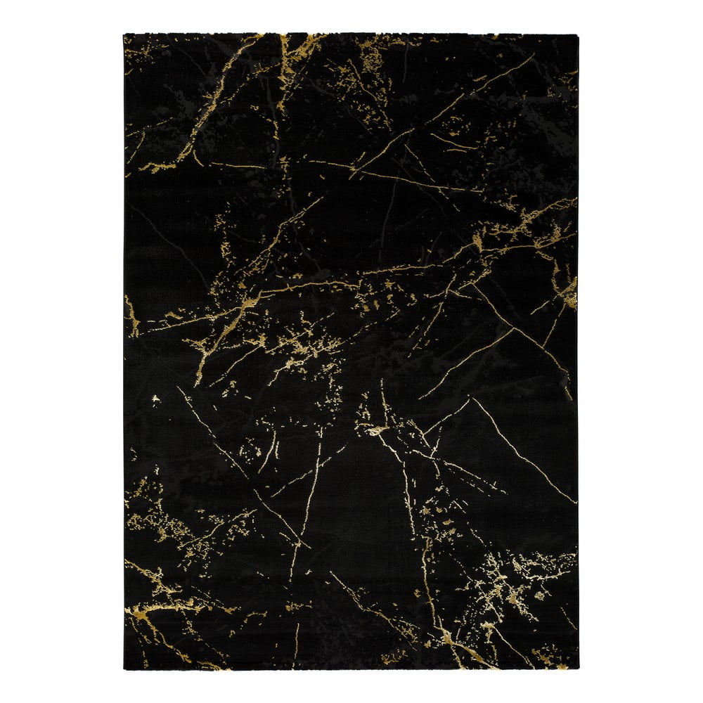 Čierny koberec Universal Gold Marble