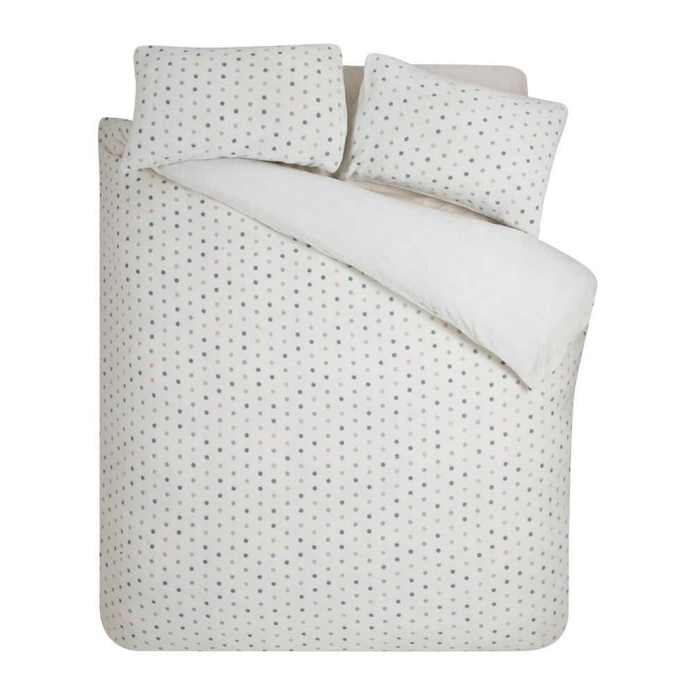 Krémové obliečky na dvojlôžko/predĺžené z mikroplyšu 230x220 cm Cosy Spot – Catherine Lansfield