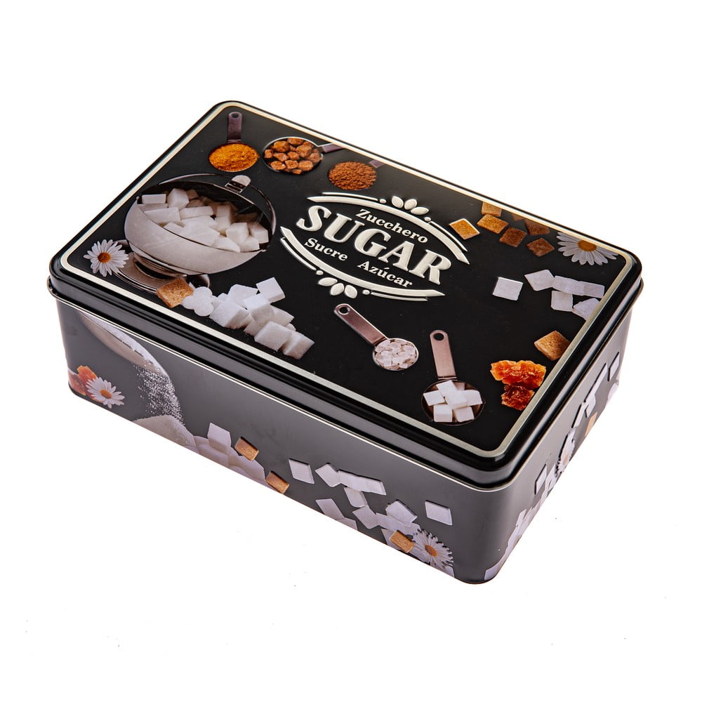 Kovová dóza na cukor Black3D – Dakls