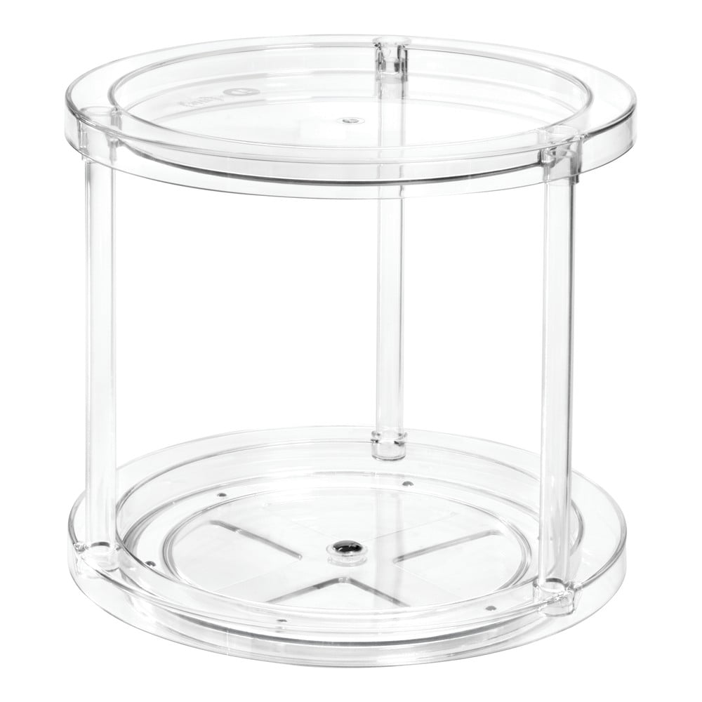 Okrúhly otočný dvojposchodový podstavec na dózy iDesign The Home Edit