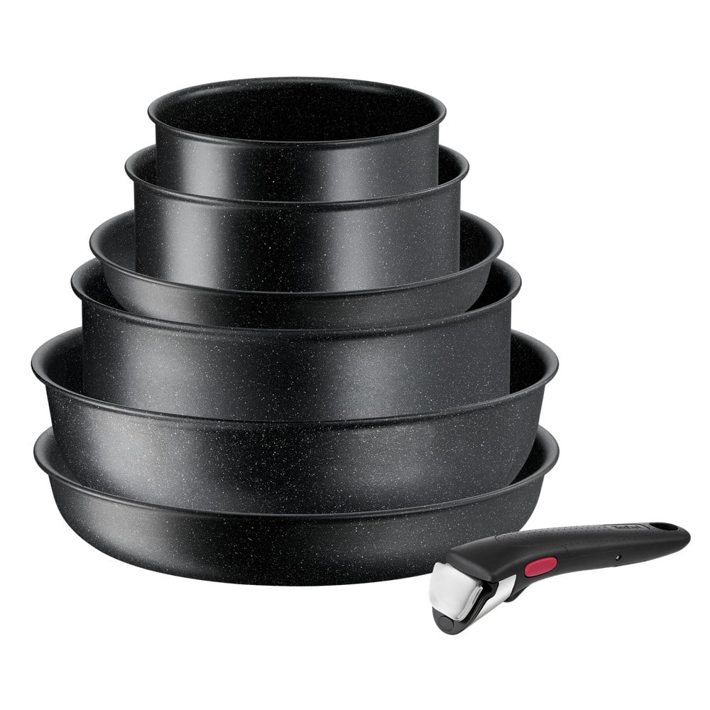 Hliníková súprava riadu 7 ks INGENIO Black stone L3998702 – Tefal