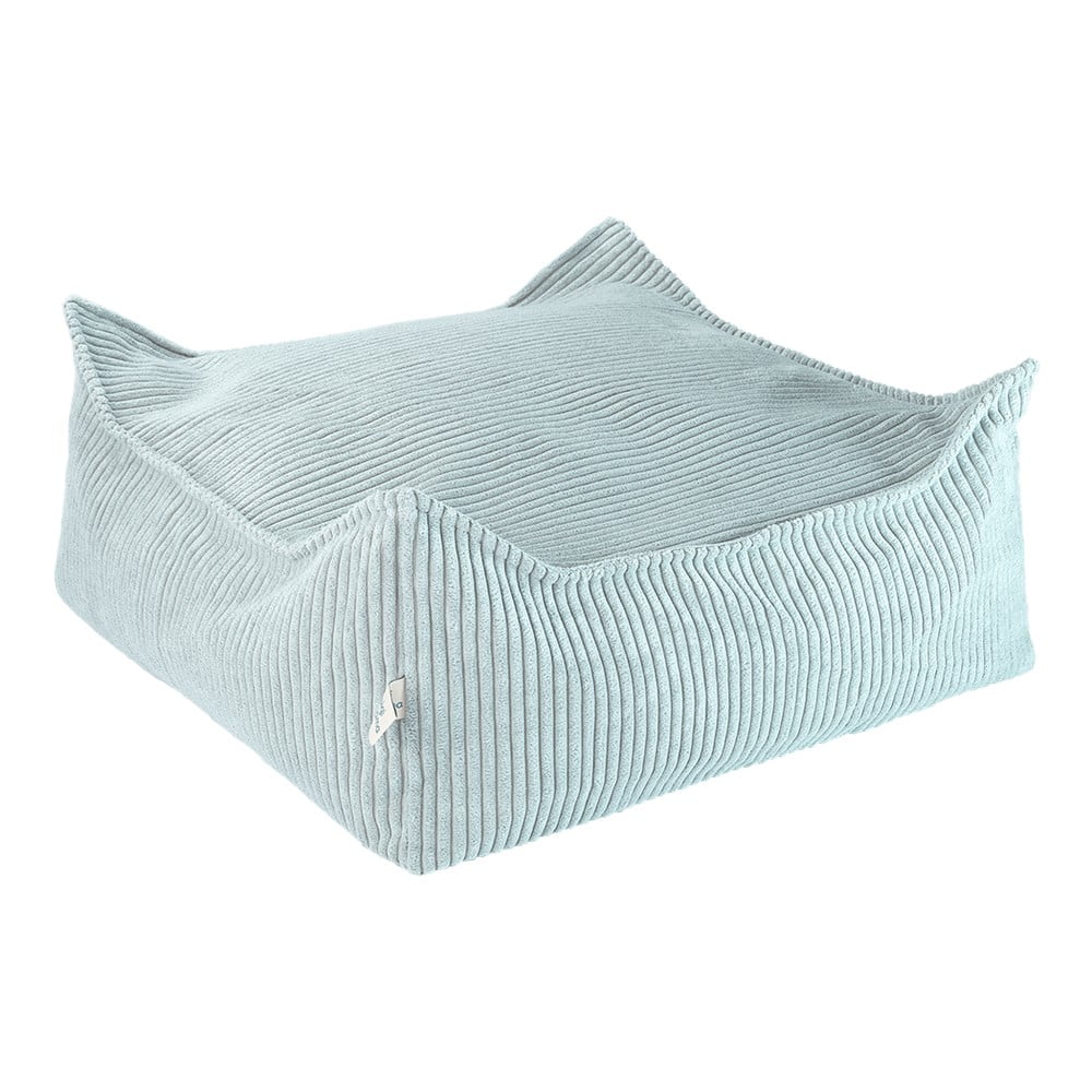 Menčestrový detský sedací vak v mentolovej farbe Square – Wigiwama