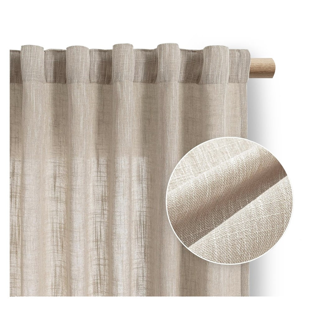 Béžový záves 140x250 cm Valeta – Restilo