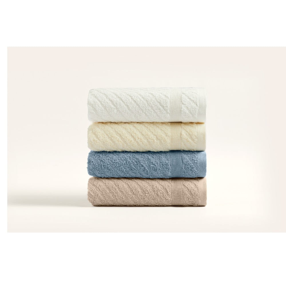 Žlté/modré froté bavlnené uteráky v súprave 4 ks 50x90 cm – Foutastic