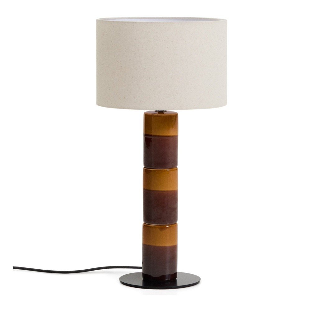 Stolová lampa s textilným tienidlom (výška  61