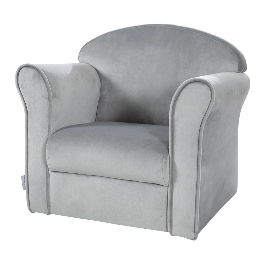 Svetlosivé zamatové detské kresielko Lil Sofa – Roba