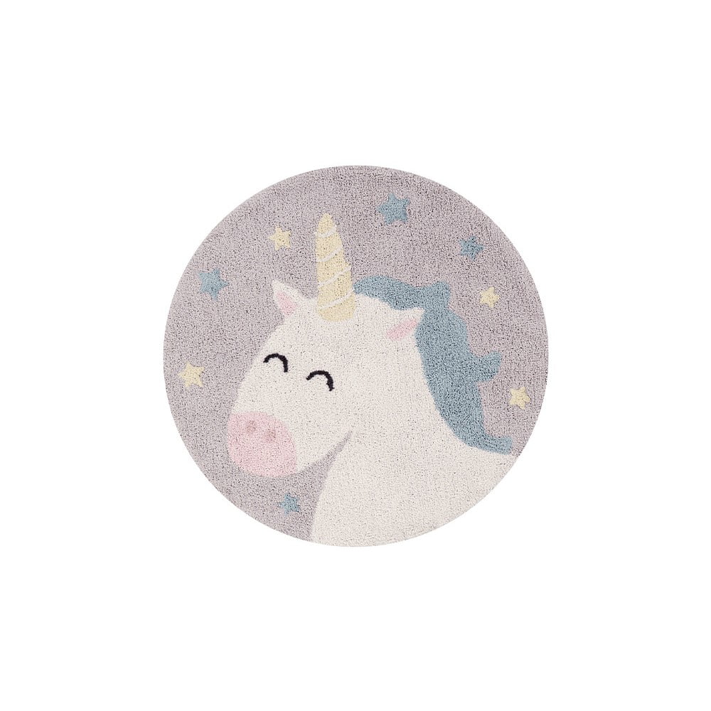 Prateľný ručne tkaný bavlnený detský koberec ø100 cm Believe in Yourself – Lorena Canals