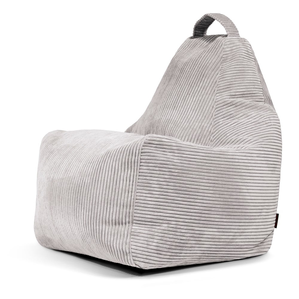 Svetlosivý menčestrový sedací vak Play Amuse – SLOWDOWN