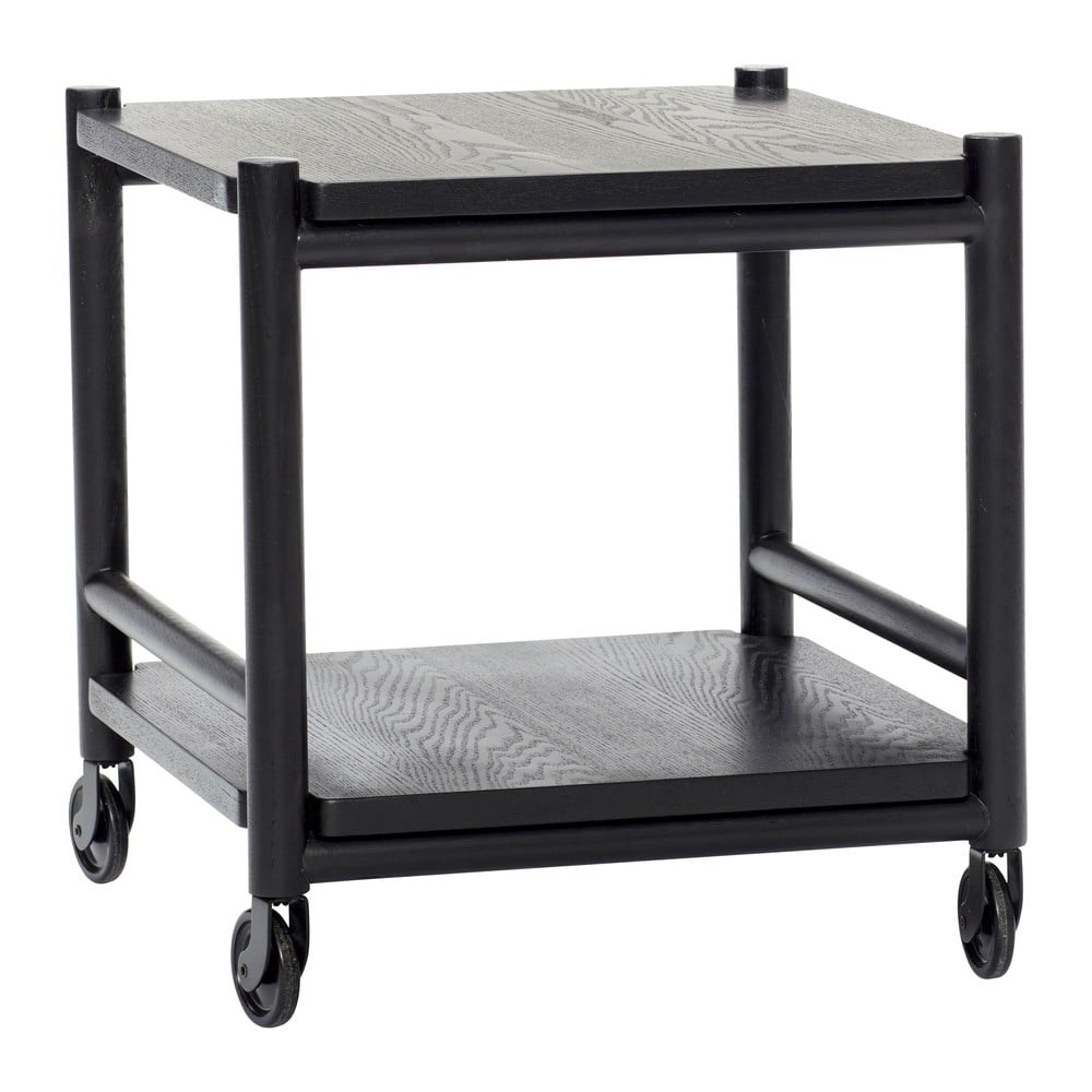 Servírovací stolík na kolieskach z dubového dreva 40x40 cm Norm – Hübsch