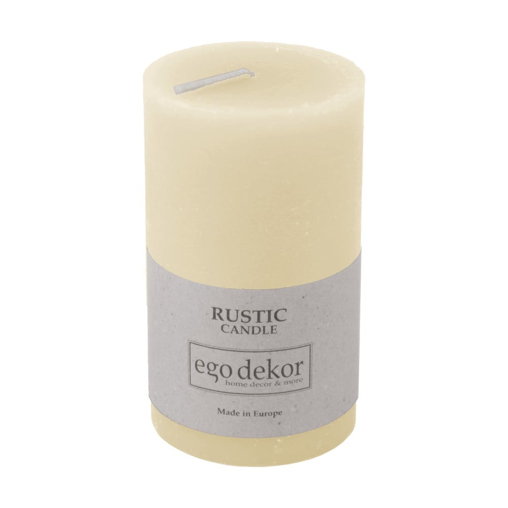 Smotanovobiela sviečka Rustic candles by Ego dekor Rust
