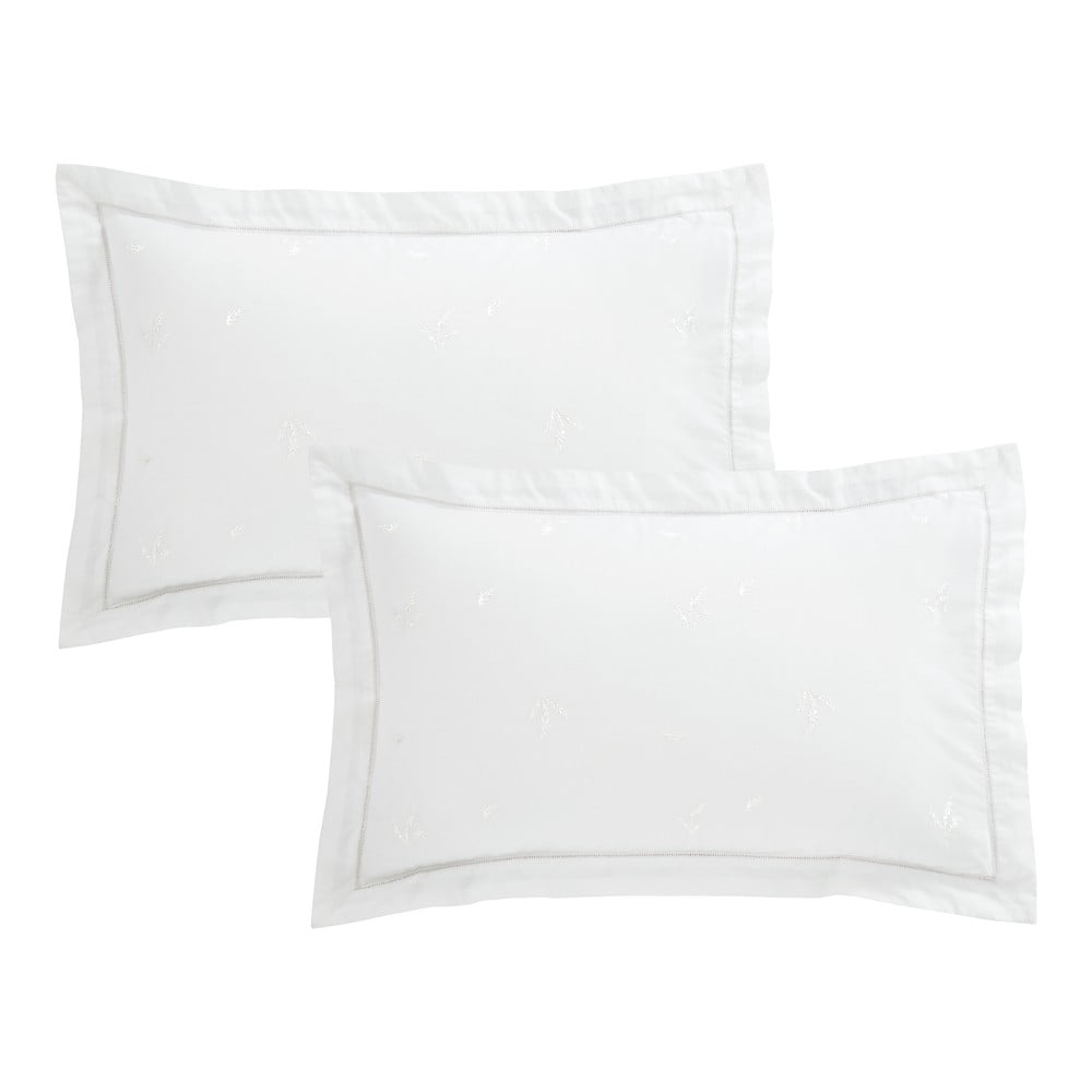 Bavlnená obliečka na vankúš 50x75 cm Lottie Floral Embroidery – Bianca