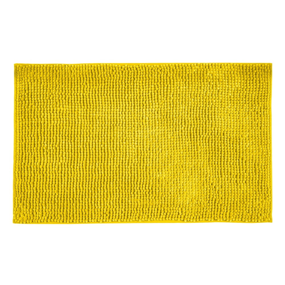 Žltá textilná kúpeľňová predložka 50x80 cm Chenille - Allstar