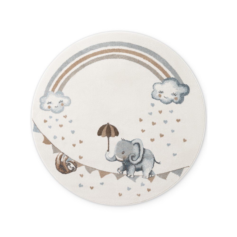 Krémový detský koberec ø160 cm Walk like an Elephant Rainbow – Villeroy&Boch