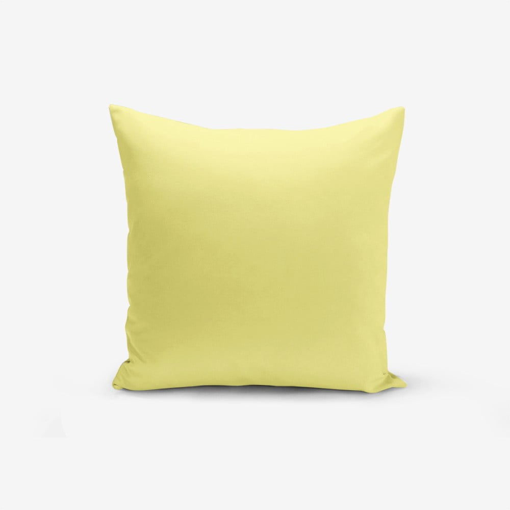 Žltá obliečka na vankúš s prímesou bavlny Minimalist Cushion Covers