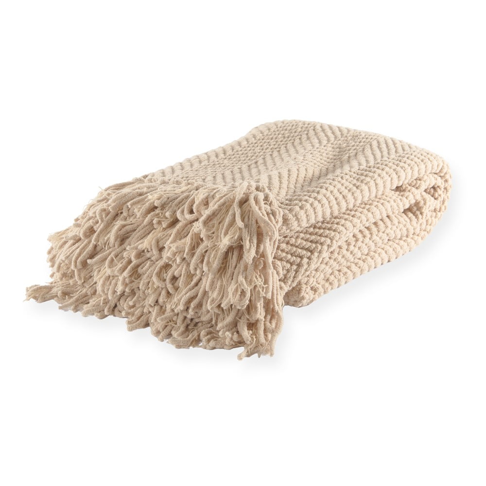 Bielobéžová deka zo ženilky 130x170 cm Renee – Tiseco Home Studio