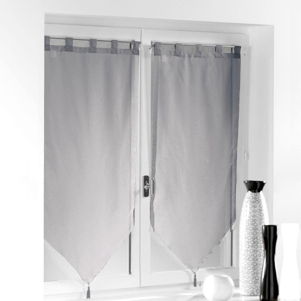 Sivé voálové záclony v súprave 2 ks 60x160 cm Voiline – douceur d'intérieur