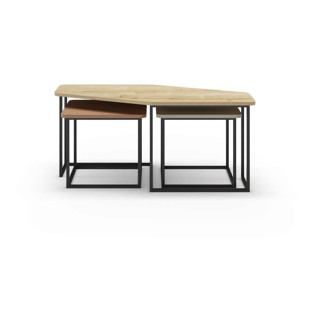 Konferenčné stolíky v súprave 3 ks 60x111