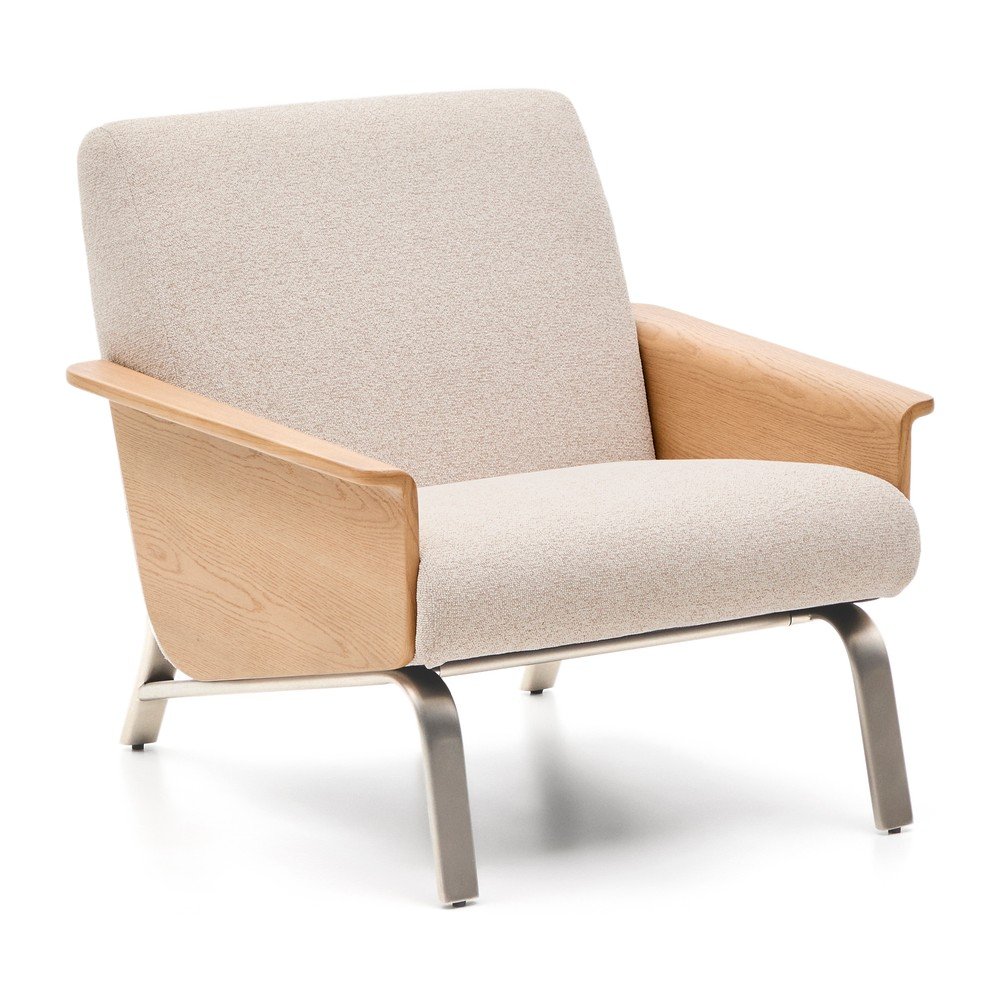 Béžové ženilkové kreslo Amsen – Kave Home