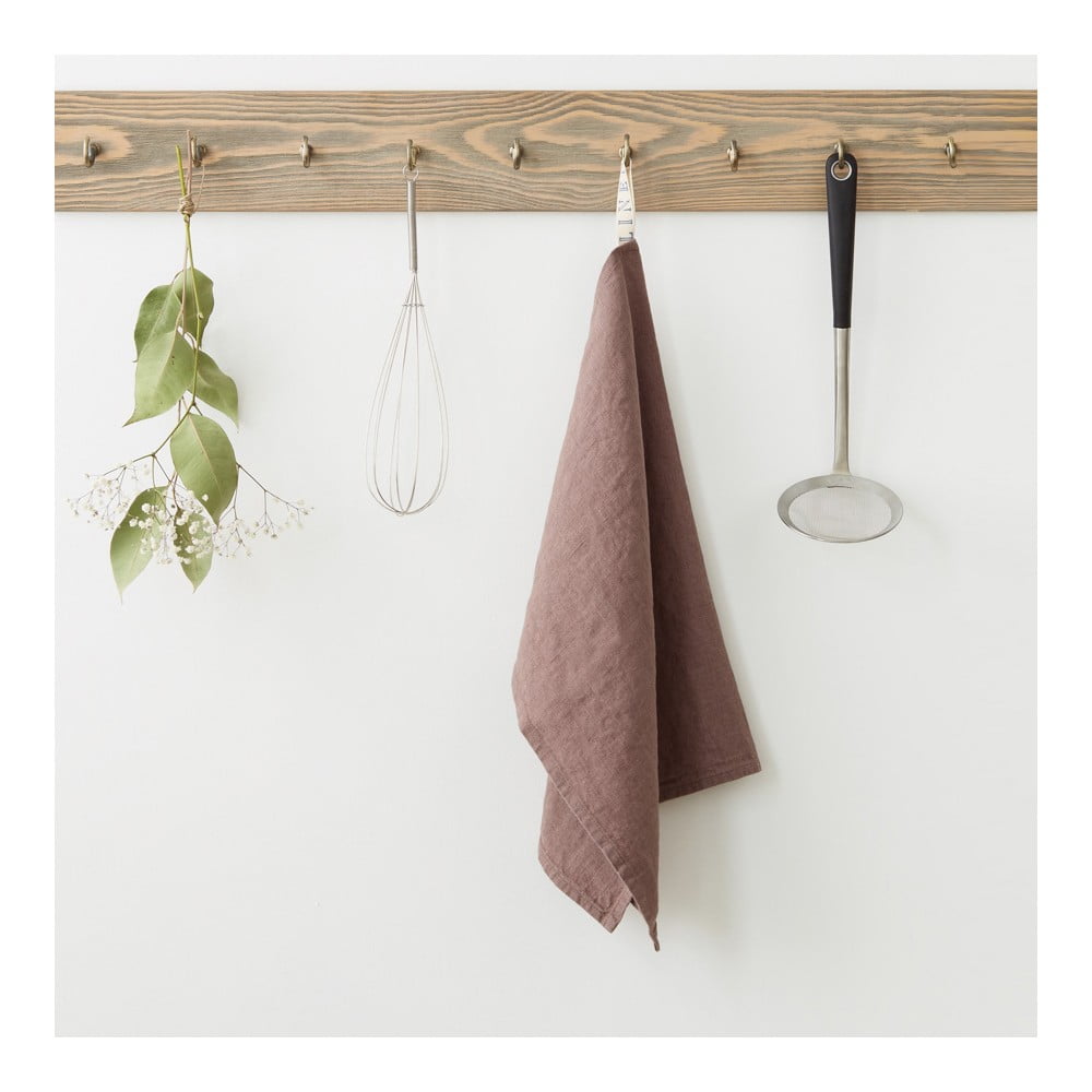 Starofialová ľanová utierka Linen Tales
