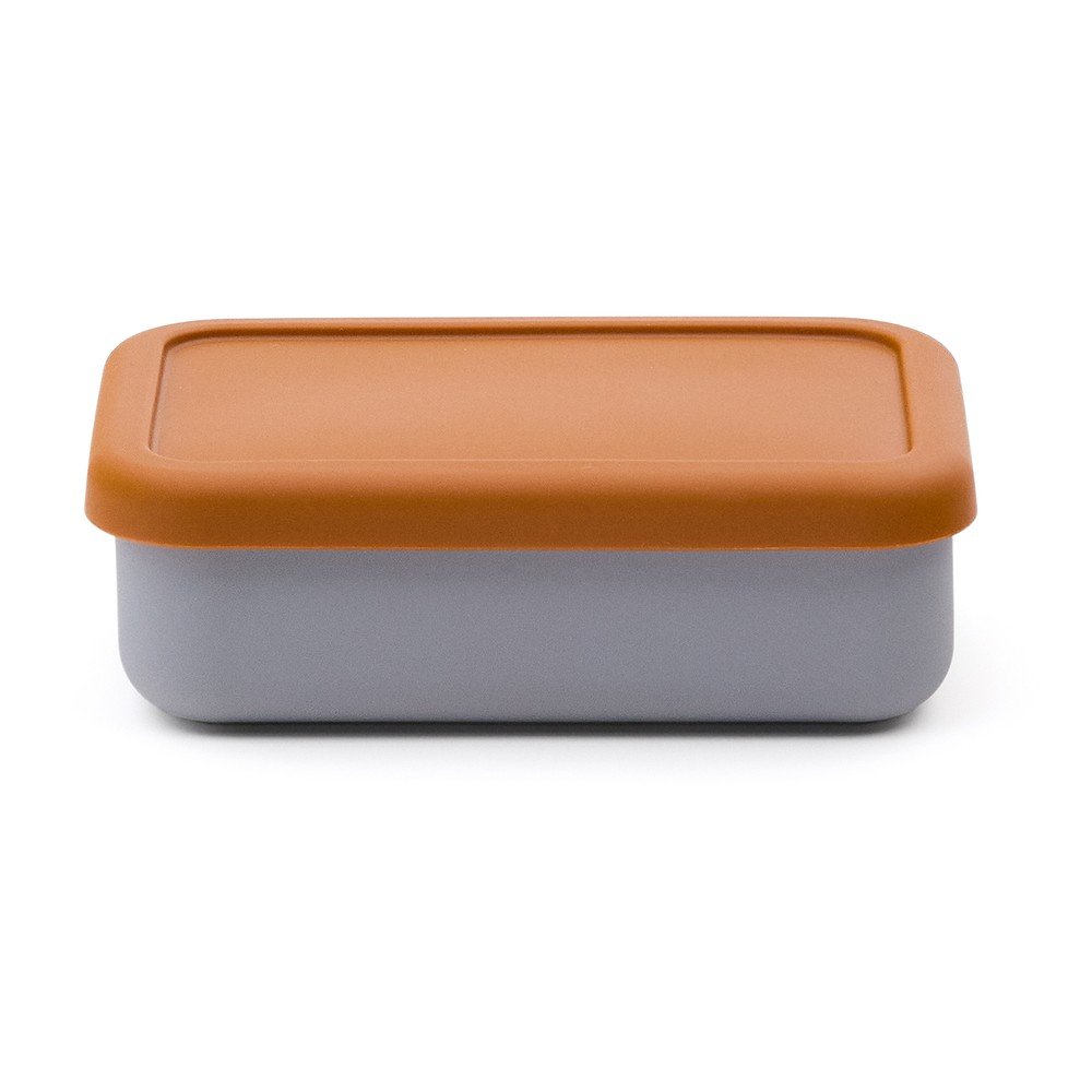 Modrý/oranžový silikónový detský desiatový box Lili – Kave Home