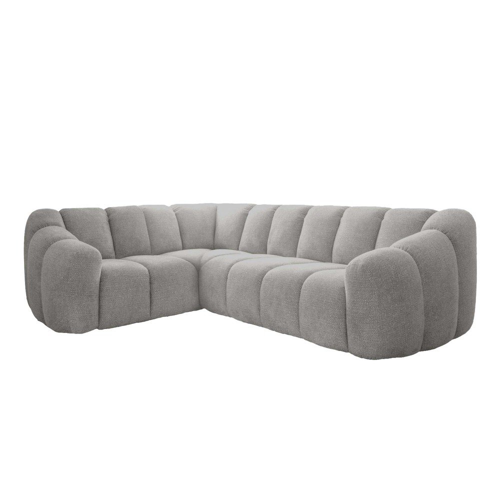 Svetlosivá rohová pohovka (ľavý roh/do L) Shell – Miuform