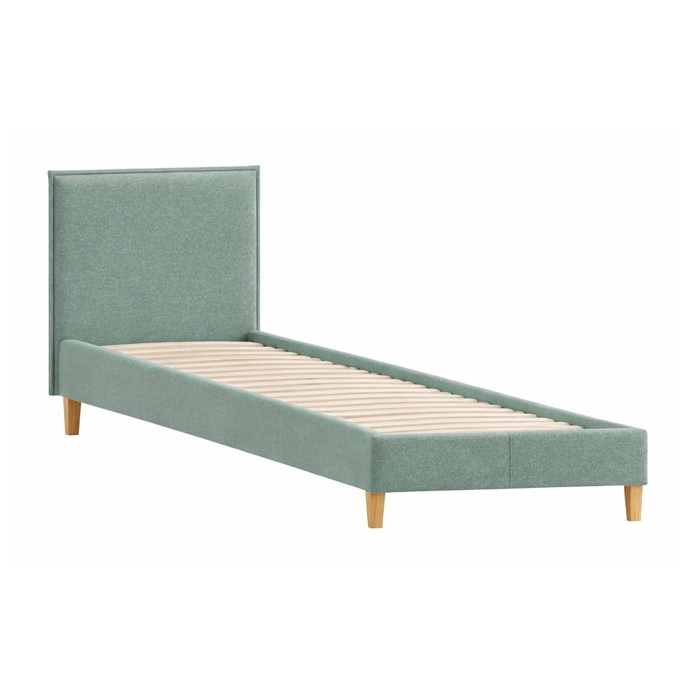 Zelená čalúnená jednolôžková posteľ s roštom 90x200 cm Tina – Ropez