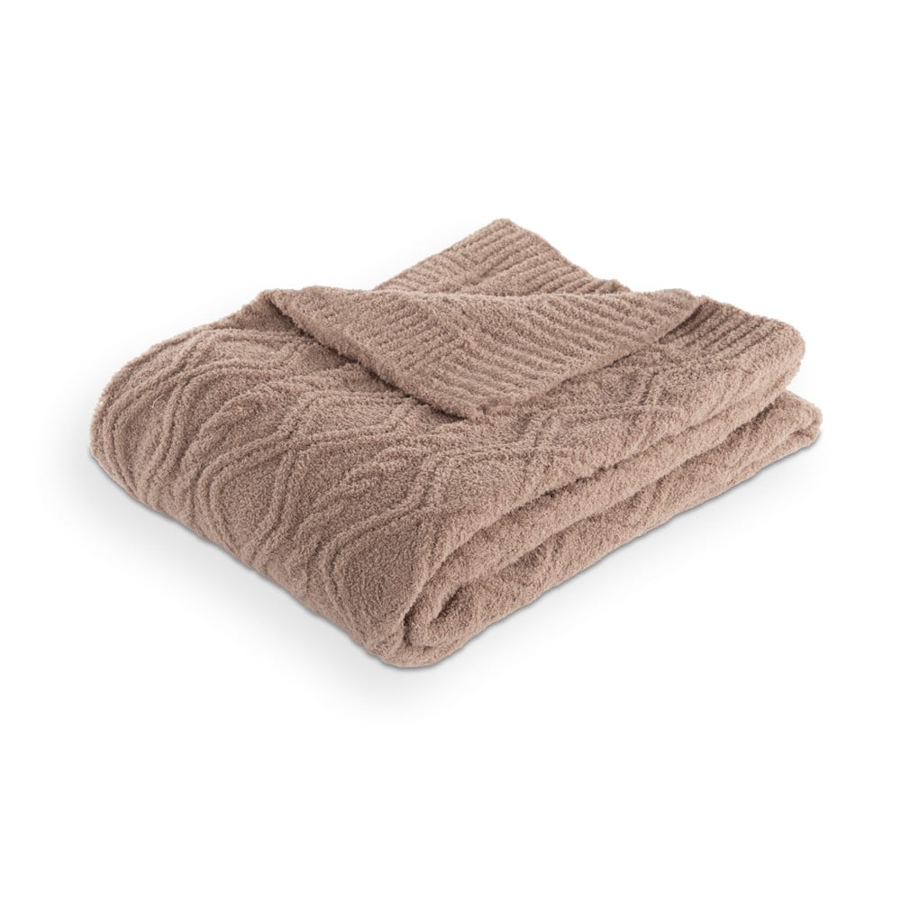 Hnedá deka z mikroplyšu 130x170 cm Aspen – Tiseco Home Studio