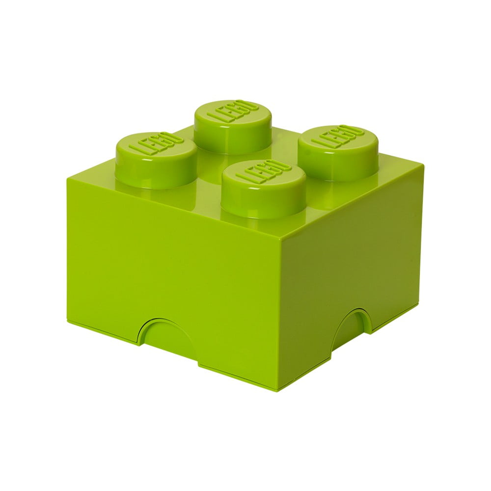 Limetkovozelený úložný box štvorec LEGO®