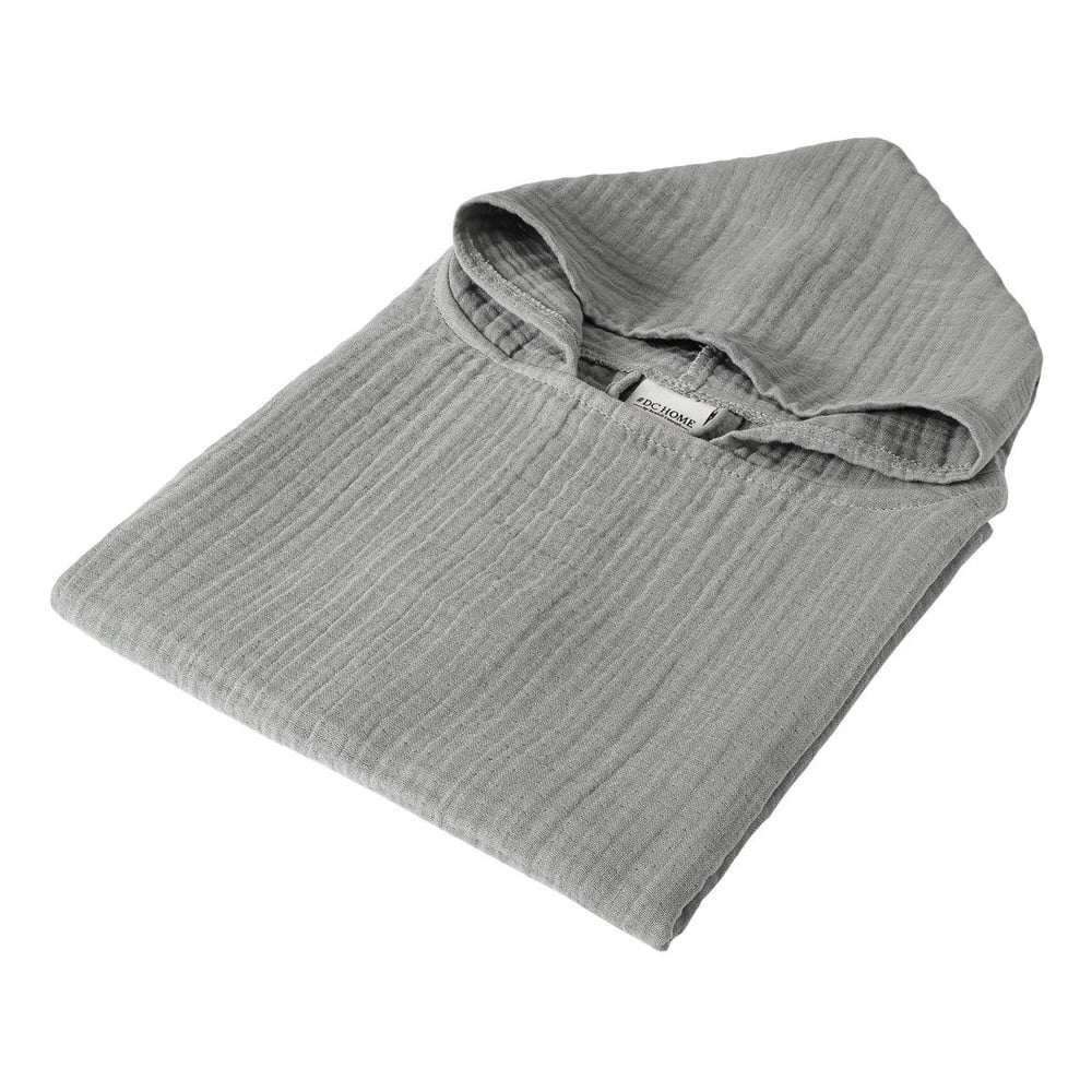 Sivé mušelínové detské pončo Juno – Foutastic