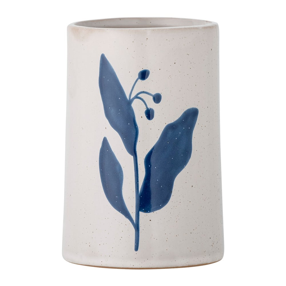 Bielo–modrý kameninový téglik na zubné kefky Aurora – Bloomingville