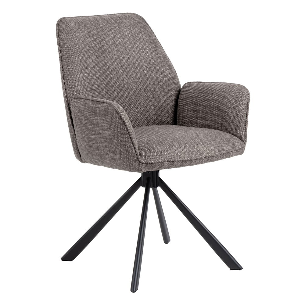 Svetlosivé čalúnené jedálenské kreslá v súprave s podrúčkami 2 ks Glenda – Actona