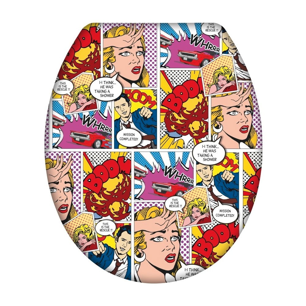 WC sedadlo s jednoduchým zatváraním Wenko Pop Art