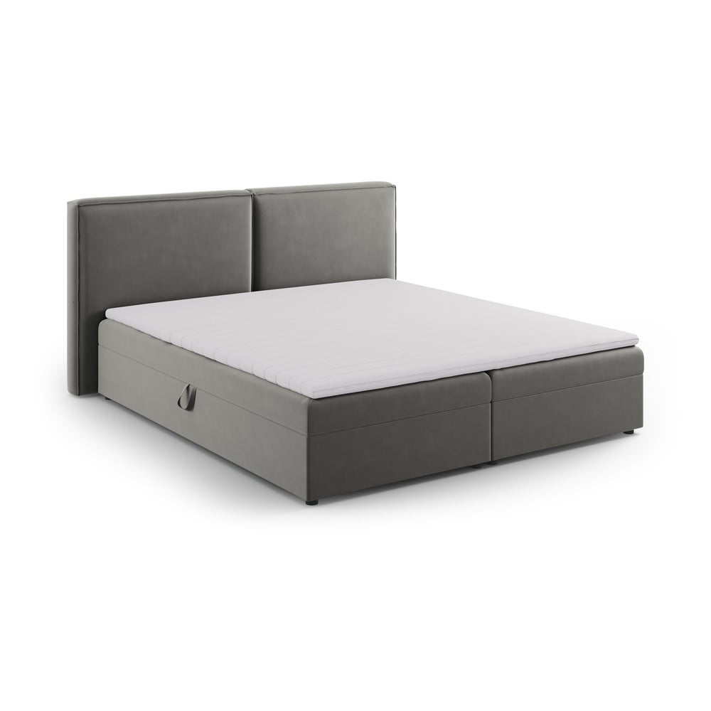 Sivá boxspring posteľ s úložným priestorom 180x200 cm Arendal – Cosmopolitan Design