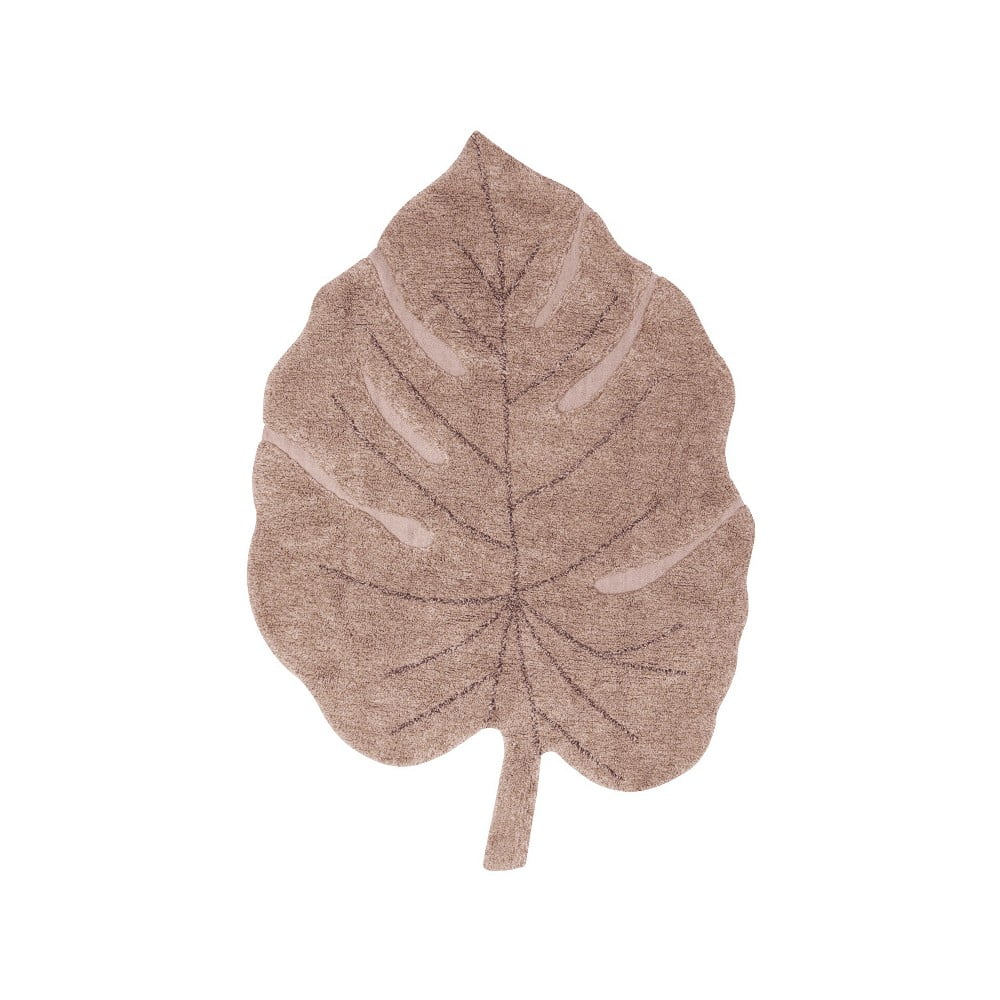 Ružový prateľný ručne tkaný bavlnený detský koberec 120x180 cm Monstera Vintage Nude – Lorena Canals