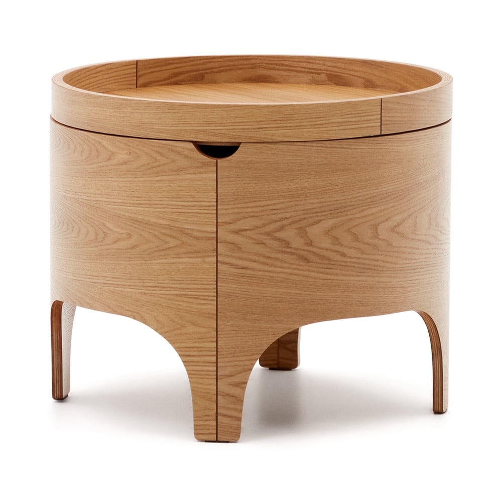 Nočný stolík v dekore jaseňa v prírodnej farbe Octavia – Kave Home