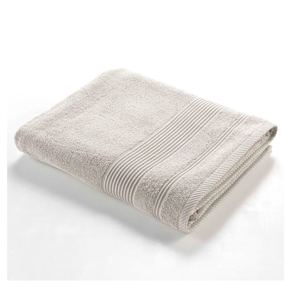 Béžová froté bavlnená osuška 90x150 cm Tendresse – douceur d'intérieur