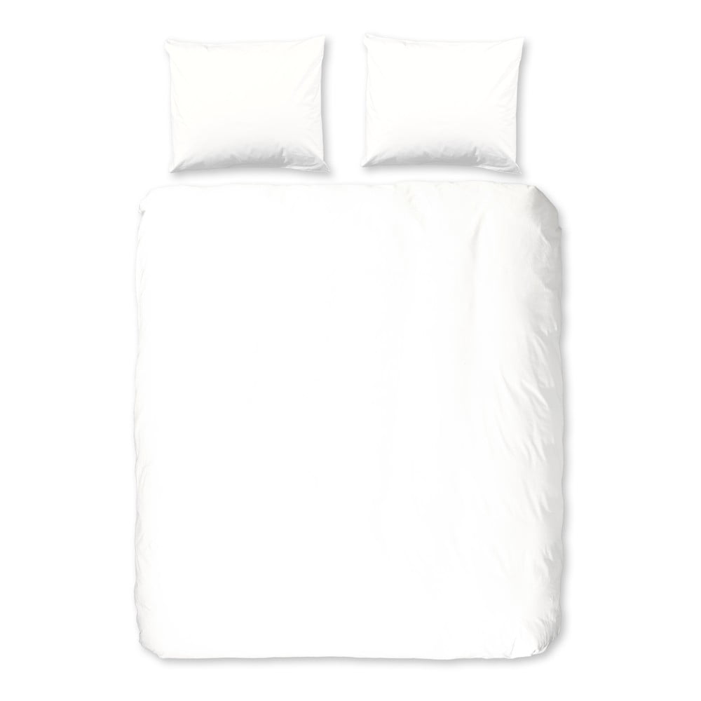 Biele flanelové predĺžené obliečky na dvojlôžko 200x220 cm – Good Morning