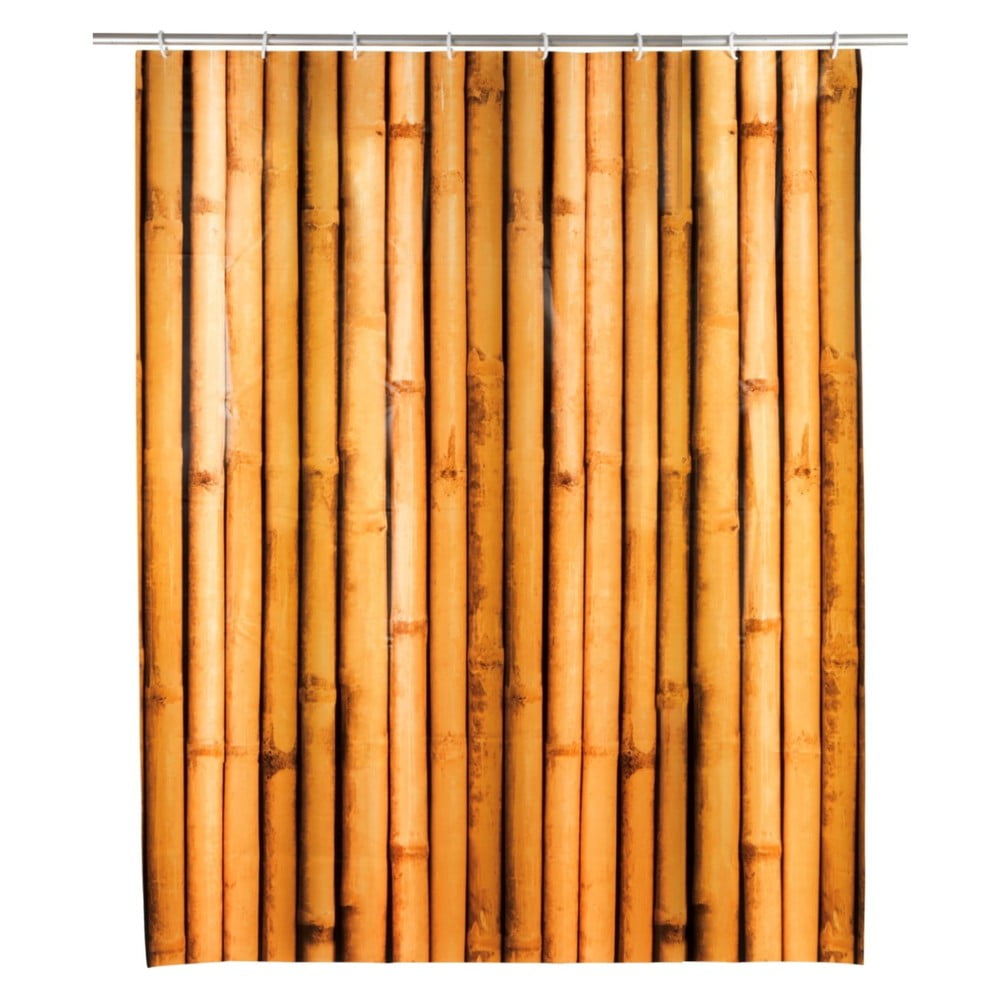Oranžový sprchový záves Wenko Babusa