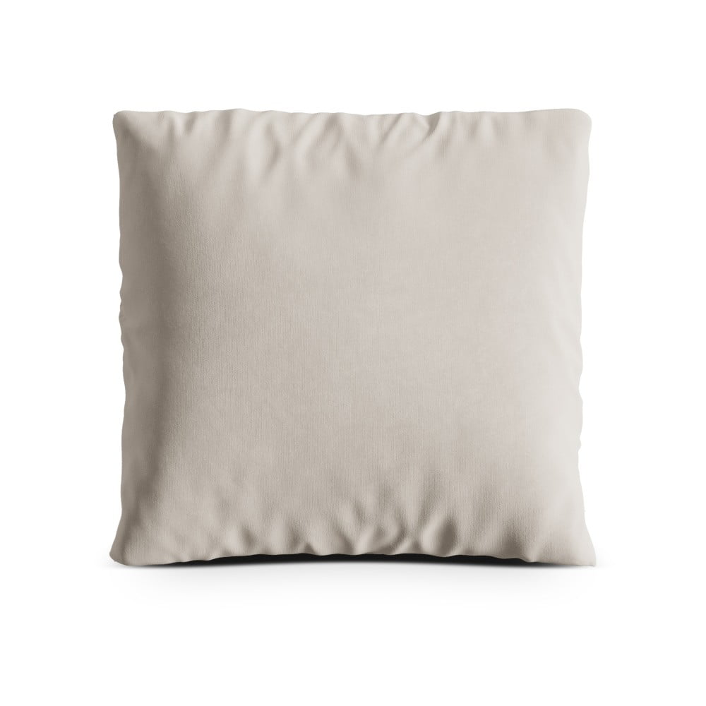 Béžový zamatový vankúš na gauč Kemi – Cosmopolitan Design