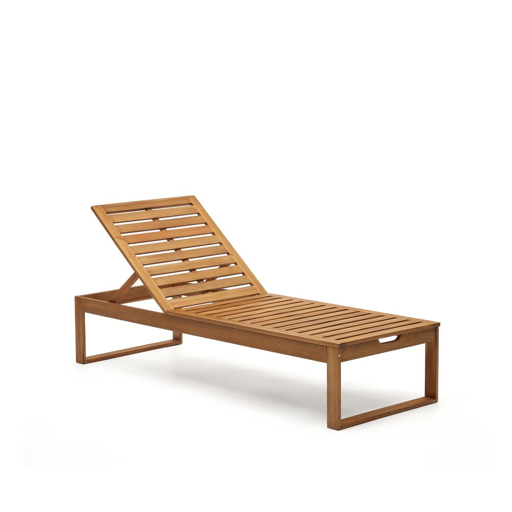 Drevené záhradné ležadlo v prírodnej farbe Sulamita – Kave Home