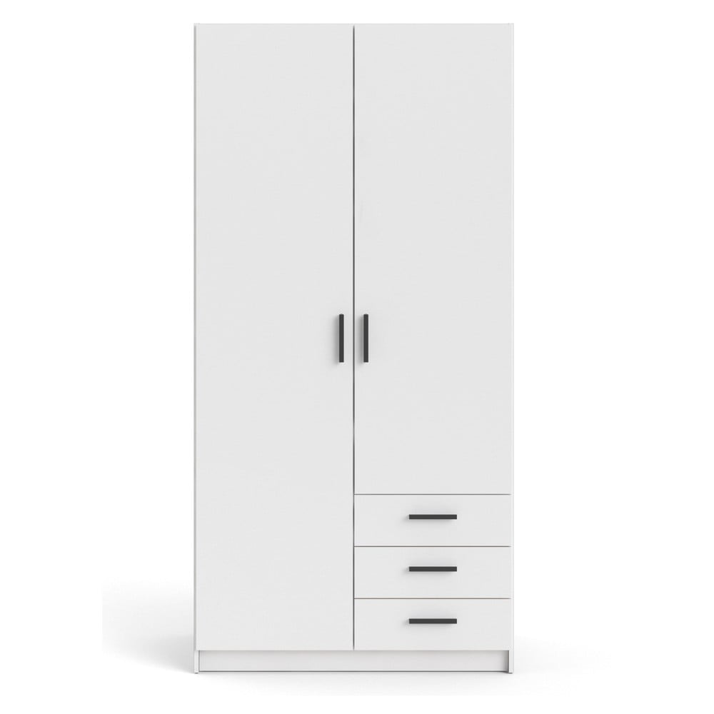 Biela šatníková skriňa 99x200 cm Sprint – Tvilum