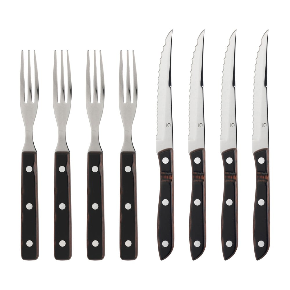 Čierny/v striebornej farbe antikoro príbor 8 ks Old Farmer Classic – Gense